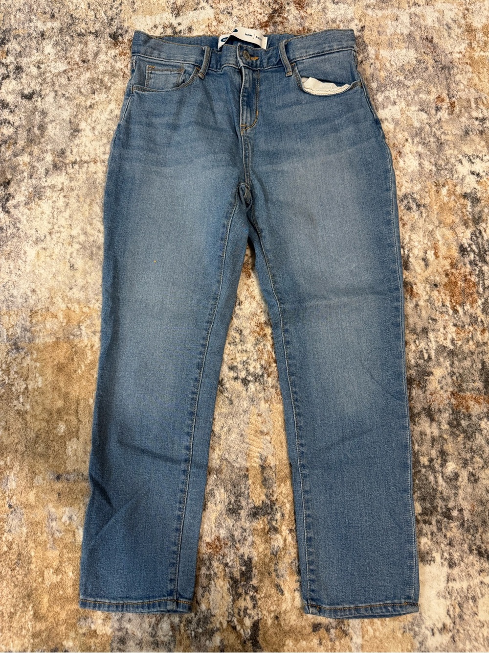 Old Navy Straight Leg Jeans in Medium Blue Wash